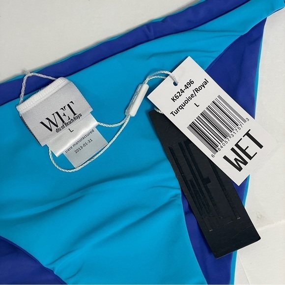 WET Bikini Two-Tone Reversible Blue Two-Piece Swim Suit Large - Picture 11 of 11